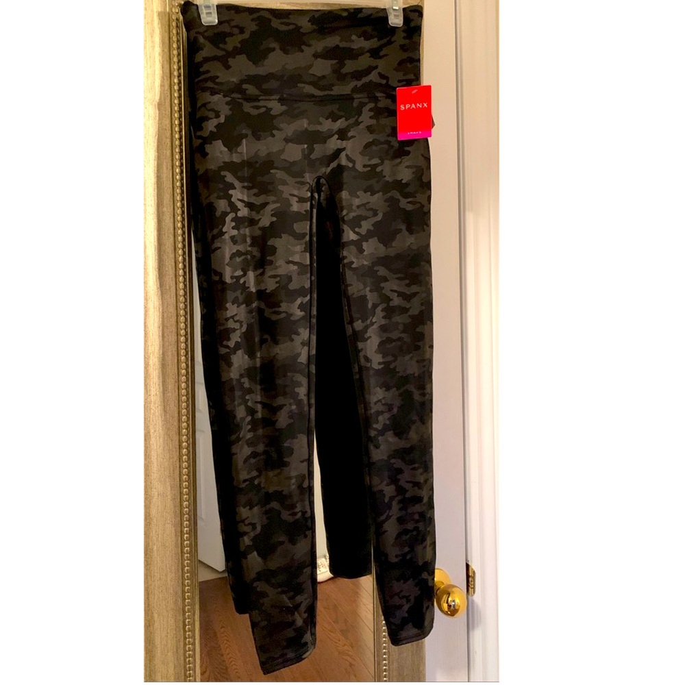 Spanx Faux Leather Camo Legging